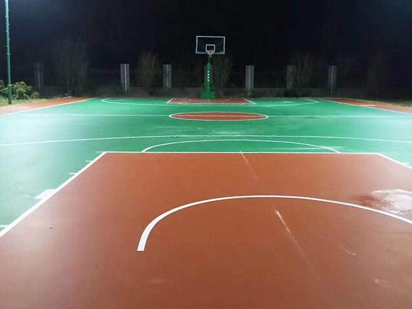 遵义校园篮球场施工